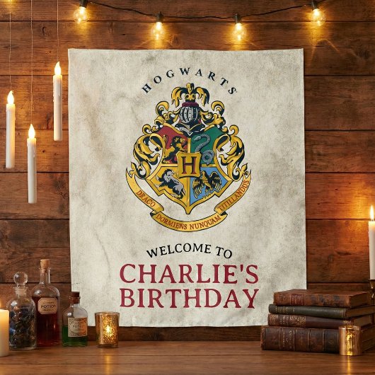 Tenture Harry Potter Hogwarts Crest Birthday