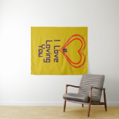 Tenture Hashtag 3D Je t'aime (En situation (horizontale))