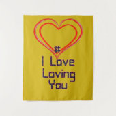 Tenture Hashtag 3D Je t'aime (Devant)