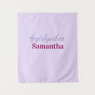 Tenture hashtag girlyvibes rose violet féminin vibes