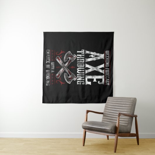 Tenture Hatchet Ax Jetant La sériole Chance De Bière De (En situation (horizontale))