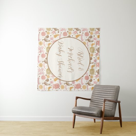 Tenture Hatching Bientôt Baby shower de fille de poulet (En situation (horizontale))