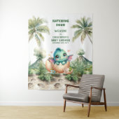 Tenture Hatching Bientôt Personnalisé Baby shower Banner D (En situation)