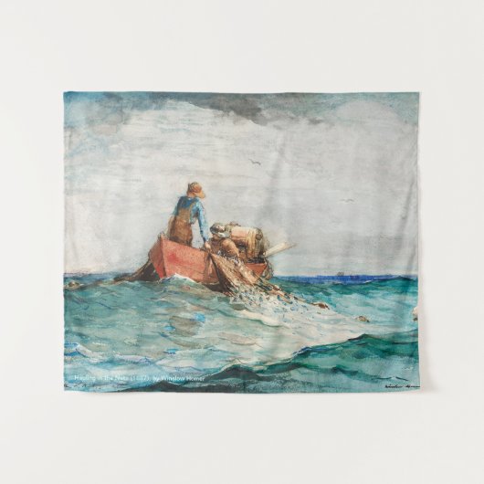 Tenture Hauling In The Nets (1887) Par Winslow Homer (Devant (Horizontal))