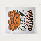 Tenture Haunted by 67 Funny Ghost And Pumpkin Halloween (Devant (Horizontal))