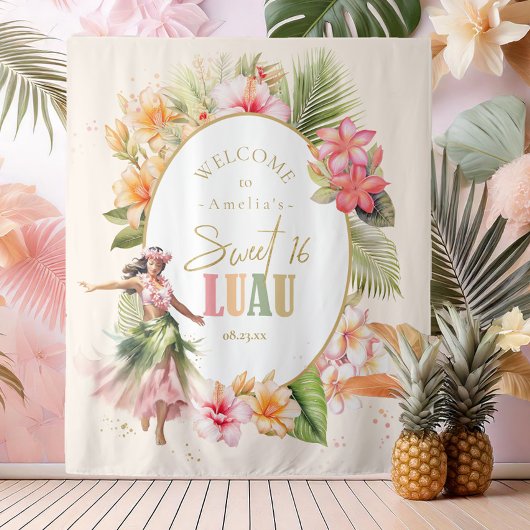 Tenture Hawaiian Luau Sweet sixteen Hula Welcome ID1092