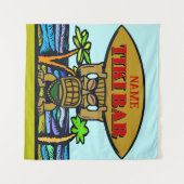 Tenture Hawaiian Tiki Bar, ajouter du texte, (Devant (Horizontal))