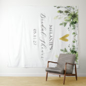 Tenture Heart Eucalyptus Fête des mariées verdure fond (En situation (horizontale))