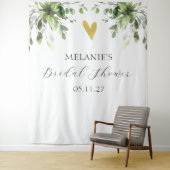 Tenture Heart Eucalyptus Fête des mariées verdure fond (En situation)