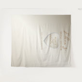 Tenture Heart Pearls Prosecco Fête des mariées Contexte ch (Devant (Horizontal))