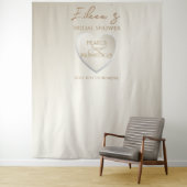 Tenture Heart Pearls Prosecco Fête des mariées Contexte ch (En situation)