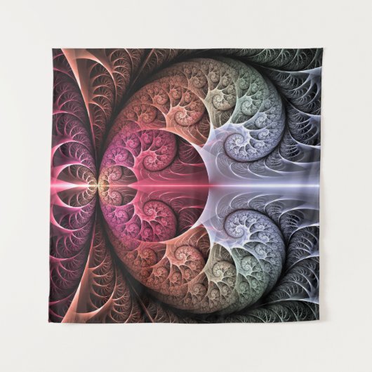 Tenture Heartbeat, Abstrait surreal Imaginaire Fractal Art (Devant (Horizontal))