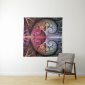 Tenture Heartbeat, Abstrait surreal Imaginaire Fractal Art (En situation (horizontale))