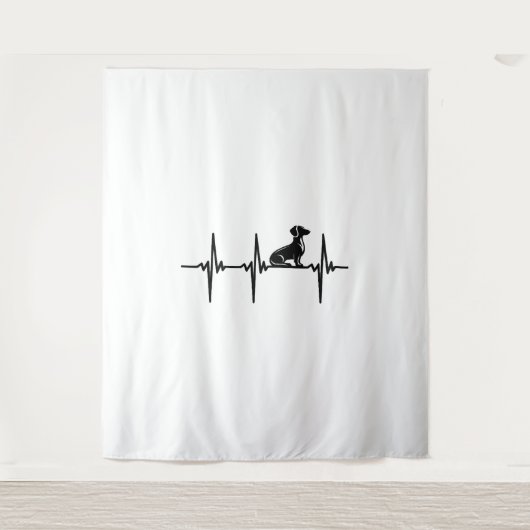 Tenture Heartbeat For Loyal Dachshund Dogs (Devant)