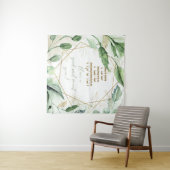 Tenture Hébreu Rosh Hashana Salutations Feuilles d'aquarel (En situation (horizontale))