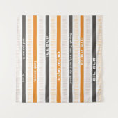 Tenture Hebrew Biblical Psalm quota "Depart From Evil..." (Devant (Horizontal))