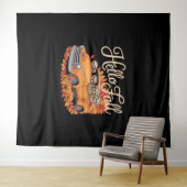 Tenture Hello Fall Funny Sloth Halloween pumkin Classic T- (En situation (horizontale))