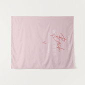 Tenture HENLEY Moderne rose rouge Retro Bachelorette Bienv (Devant (Horizontal))