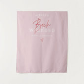 Tenture HENLEY Moderne rose rouge Retro Bachelorette Bienv (Devant)