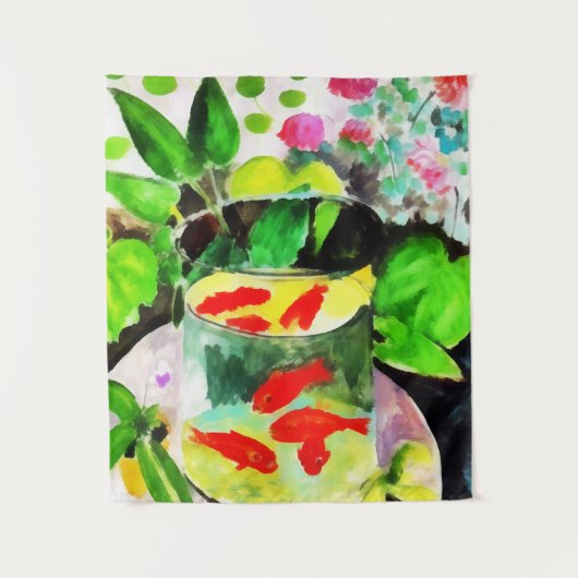 Tenture Henri Matisse, Le poisson rouge, dessin numérique (Devant)