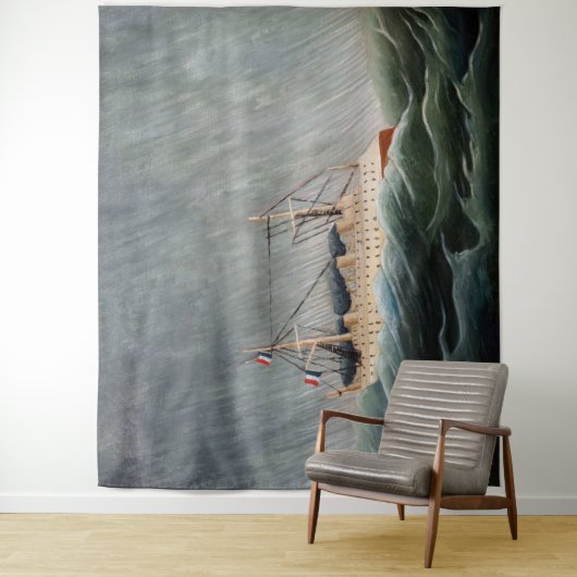 Tenture Henri Rousseau - Le navire dans la tempête (En situation)