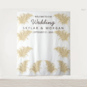 Tenture Herbe de la Pampa Mariage Beige sur Fond Blanc Pho (Devant)