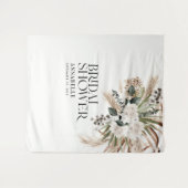 Tenture herbe de pampa de douche nuptiale moderne élégante (Devant (Horizontal))