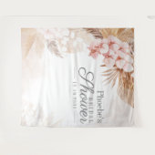 Tenture Herbe de pampa pour douche de mariée Fleurs rustiq (Devant (Horizontal))