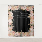 Tenture Herbe des Pampas Bohème Floral Roses Roses Fleurs  (Devant)