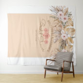 Tenture herbe des pampas florale mariage de la mariée (En situation (horizontale))