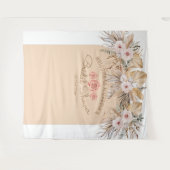 Tenture herbe des pampas florale mariage de la mariée (Devant (Horizontal))