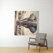 Tenture Herbe majestueuse d'éléphants (En situation (horizontale))