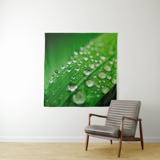 Tenture Herbe verte à feuilles d'eau (En situation)