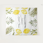 Tenture Herbes botaniques Fête des mariées d'aquarelle cit (Devant (Horizontal))