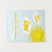 Tenture Here Comes The Son Boy Baby Shower (Devant (Horizontal))