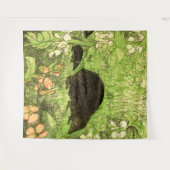 Tenture Hérisson et bébé de style Art nouveau néerlandais (Devant (Horizontal))