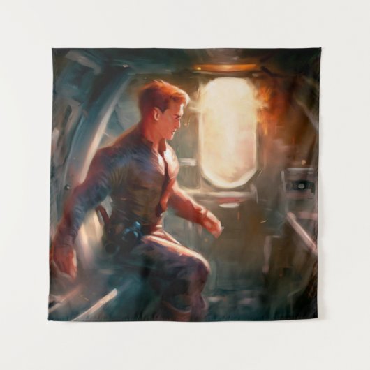 Tenture Héros SF à bord du vaisseau spatial 1 (Devant)