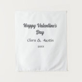 Tenture Heureuse Sainte-Valentin ajouter nom date simple m (Devant)