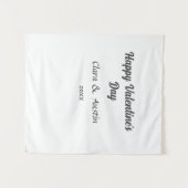 Tenture Heureuse Sainte-Valentin ajouter nom date simple m (Devant (Horizontal))