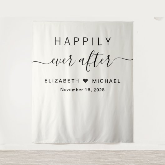 Tenture Heureusement Jamais Après Crème Mariage Réception (Devant)