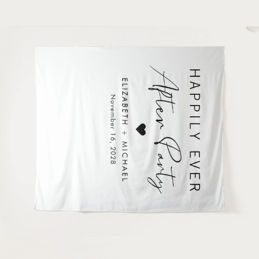 Tenture Heureusement Jamais Après La Réception De Mariage  (Devant (Horizontal))