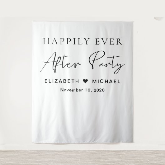 Tenture Heureusement Jamais Après La Réception De Mariage (Devant)