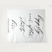 Tenture Heureux après avoir commencé ici - Mariage romanti (Devant (Horizontal))