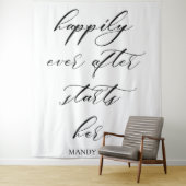 Tenture Heureux après avoir commencé ici - Mariage romanti (En situation)