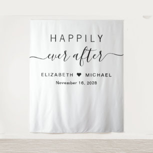 Tenture Heureux Jamais Après La Réception De Mariage
