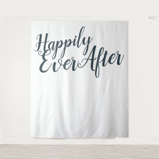Tenture Heureux jamais après le contexte Mariage moderne (Devant)