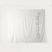 Tenture Heureux Jamais après Pearl White Argent fond (Devant (Horizontal))