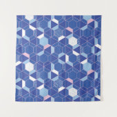 Tenture Hexagons, triangles : motif abstrait géométrique. (Devant (Horizontal))