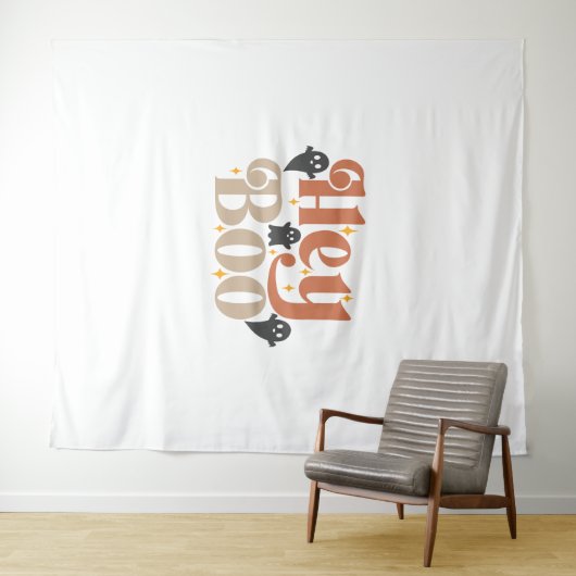 Tenture Hey Boo Boho Halloween Hey Boo Ghost (En situation (horizontale))