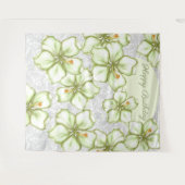 Tenture Hibiscus & dentelle BLANC (Devant (Horizontal))